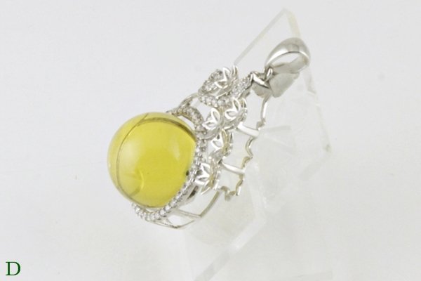 画像11: ブルーアンバーペンダント (11)