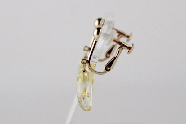 画像4: 琥珀イヤリング (4)