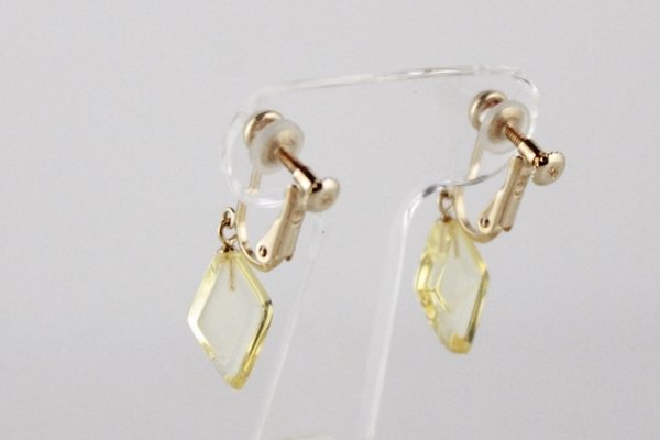 画像5: 琥珀イヤリング (5)