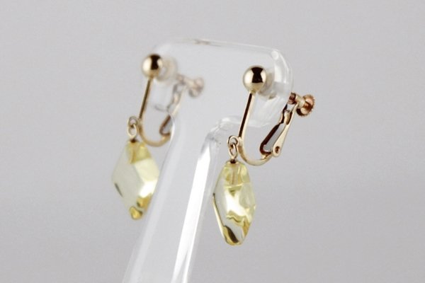 画像3: 琥珀イヤリング (3)