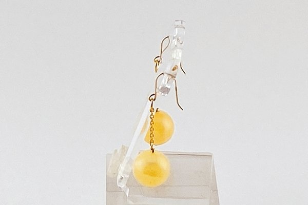 画像3: 琥珀ピアス (3)