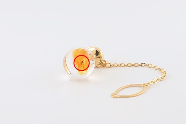 画像2: 虫入り琥珀タイタック (2)