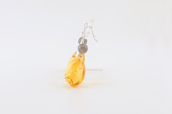 画像7: 琥珀ネックレス・ピアスセット品 (7)