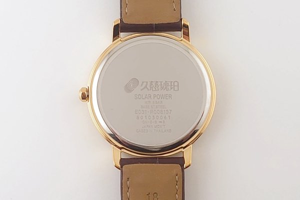 画像4: ソーラーパワーウォッチ レザーベルト (4)