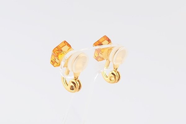 画像4: 琥珀イヤリング (4)