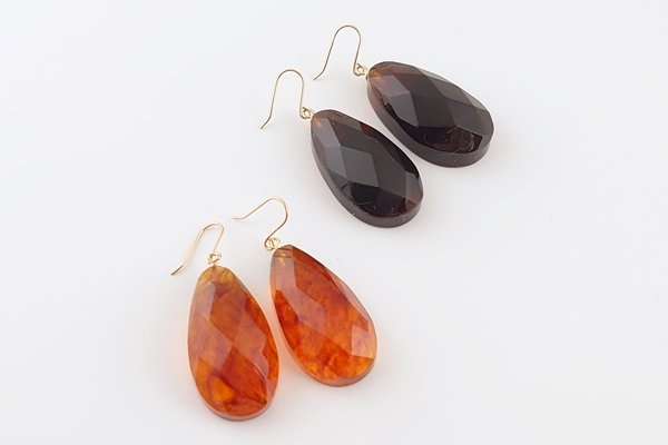 画像6: 琥珀ピアス (6)