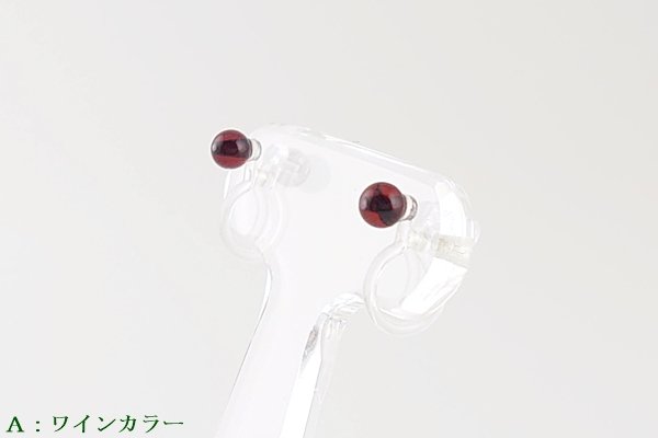 画像5: 琥珀ノンホールピアス (5)