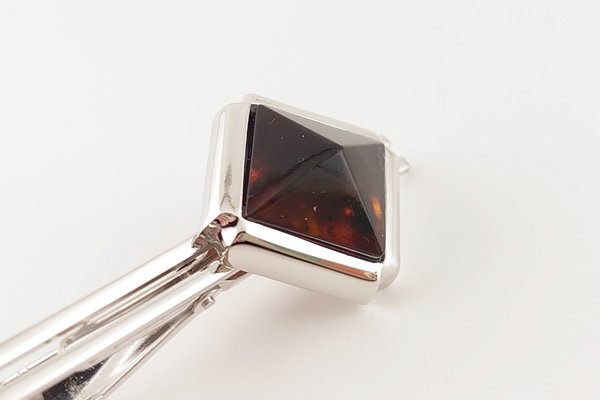 画像4: 久慈産琥珀タイピン (4)