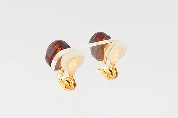 画像4: 久慈産琥珀イヤリング (4)