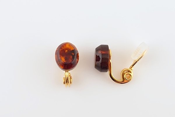画像5: 久慈産琥珀イヤリング (5)