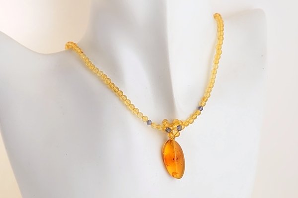 画像5: 琥珀ペンダント（ネックレス付き） (5)