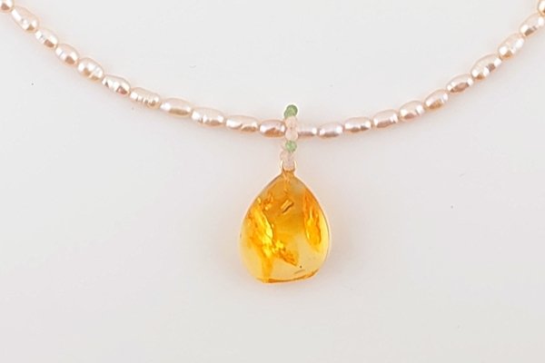 画像3: 琥珀ペンダント（ネックレス付き） (3)