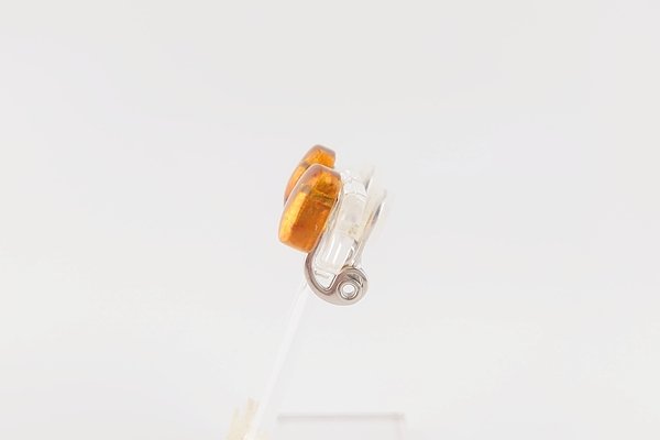 画像3: 久慈産琥珀イヤリング (3)