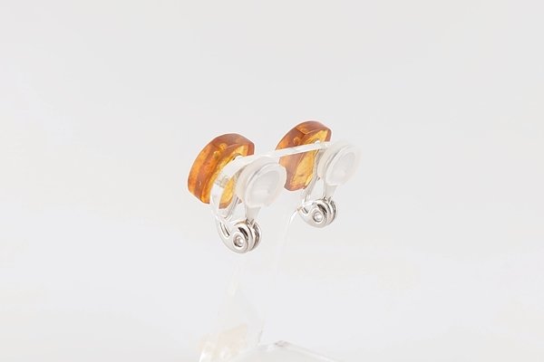 画像4: 久慈産琥珀イヤリング (4)