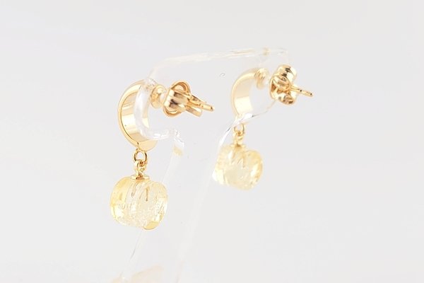 画像6: 琥珀ピアス (6)