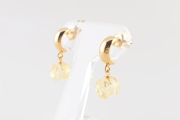 画像4: 琥珀ピアス (4)