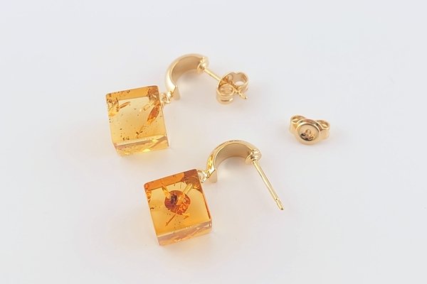 画像5: 琥珀ピアス (5)