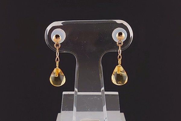 画像1: 琥珀ピアス (1)