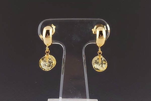 画像2: 琥珀ピアス (2)