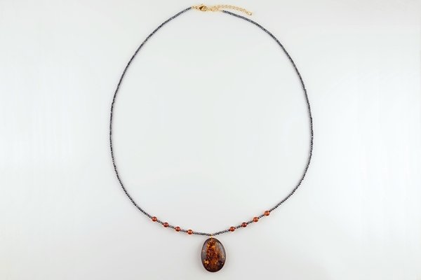 画像2: 琥珀ネックレス (2)