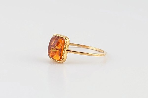 画像1: 琥珀リング (1)