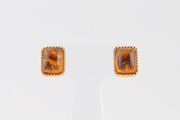 画像1: 琥珀ピアス (1)