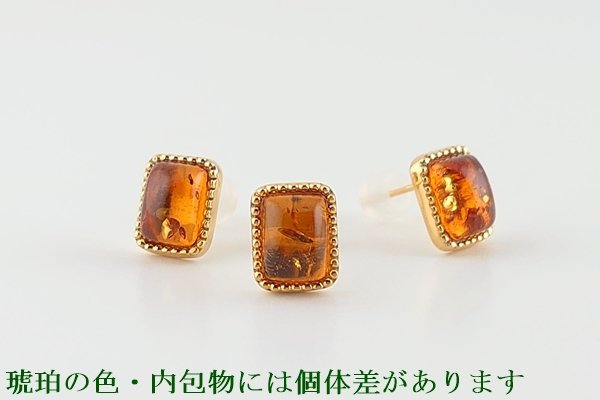 画像6: 琥珀ピアス (6)