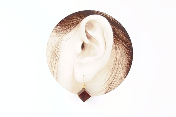 画像5: 久慈産琥珀ピアス (5)