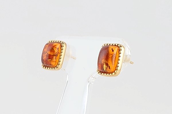 画像2: 琥珀ピアス (2)