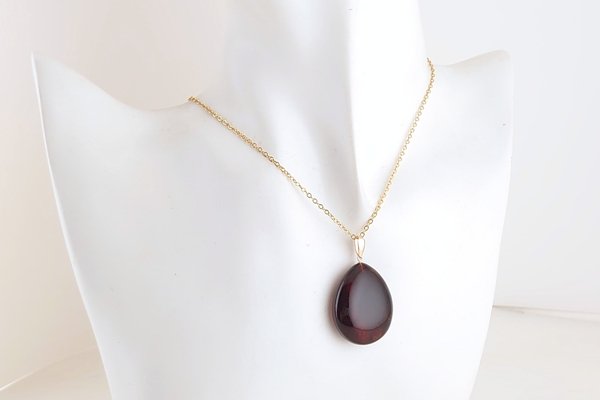 画像5: 久慈産琥珀ペンダント (5)