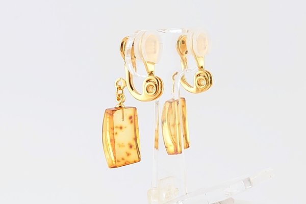 画像4: 琥珀イヤリング (4)