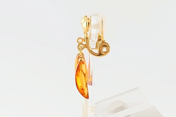 画像3: 琥珀イヤリング (3)