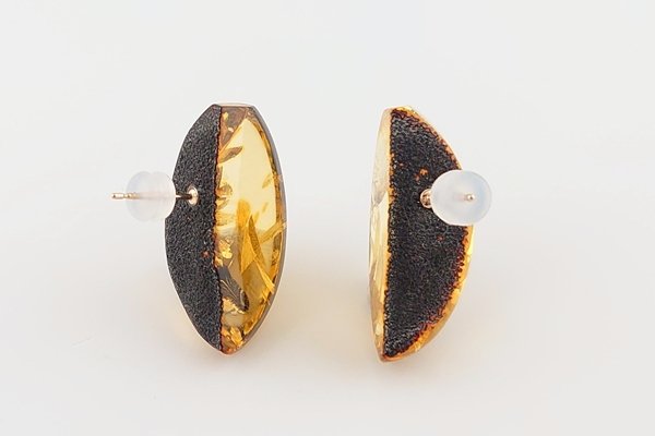 画像5: 琥珀ピアス (5)