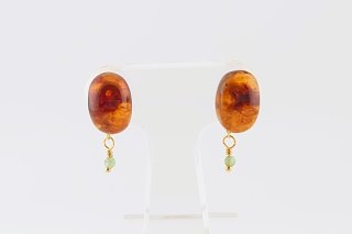 久慈琥珀/国内産「アンバーイヤリング」●未使用 琥珀イヤリング - 久慈琥珀オンラインショップ