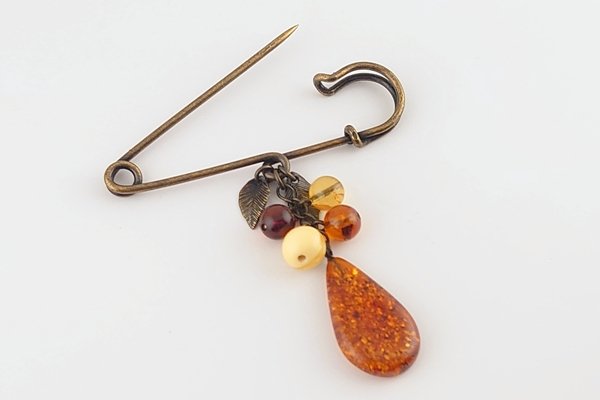 画像4: 琥珀ブローチ (4)