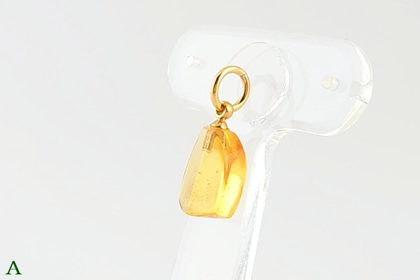 画像4: 久慈産琥珀ペンダント (4)