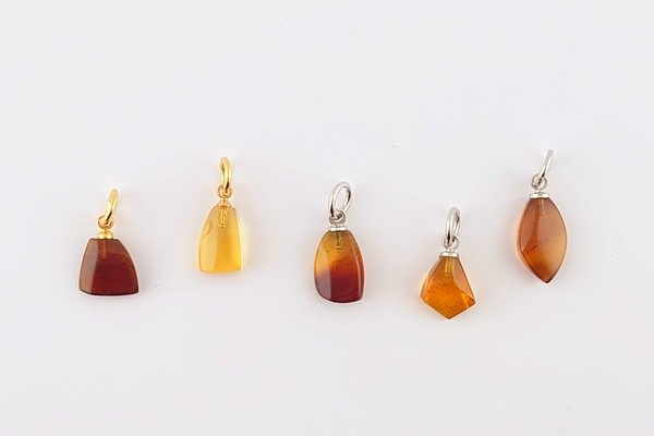 画像1: 久慈産琥珀ペンダント (1)