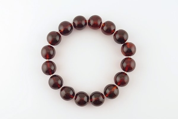 画像1: 久慈産琥珀ブレスレット (1)