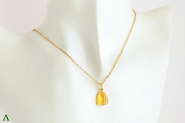 画像6: 久慈産琥珀ペンダント (6)