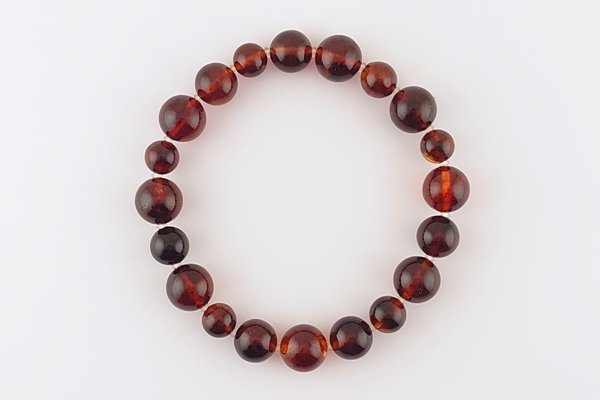 画像1: 久慈産琥珀ブレスレット (1)