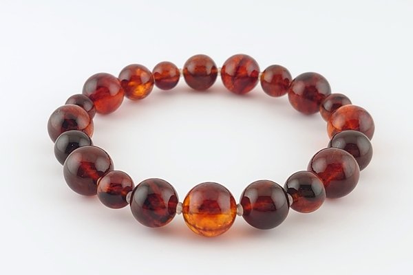 画像2: 久慈産琥珀ブレスレット (2)