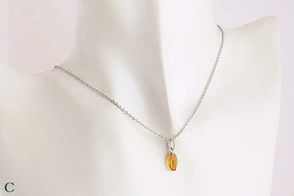 画像14: 久慈産琥珀ペンダント (14)