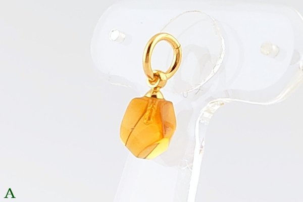 画像4: 久慈産琥珀ペンダント (4)