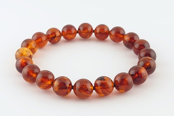 画像2: 久慈産琥珀ブレスレット (2)