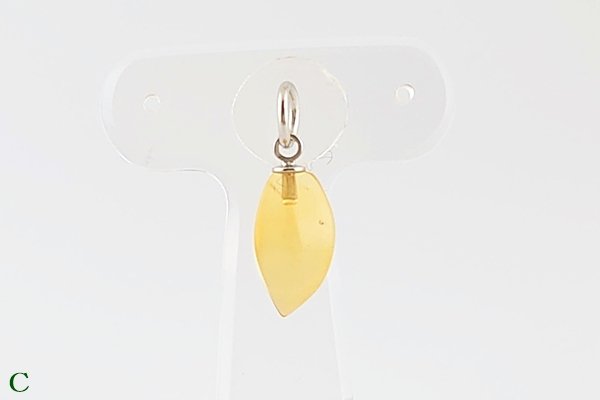 画像11: 久慈産琥珀ペンダント (11)