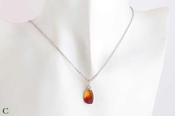 画像14: 久慈産琥珀ペンダント (14)