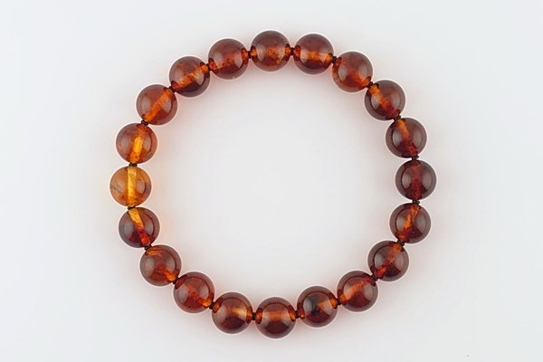 画像1: 久慈産琥珀ブレスレット (1)