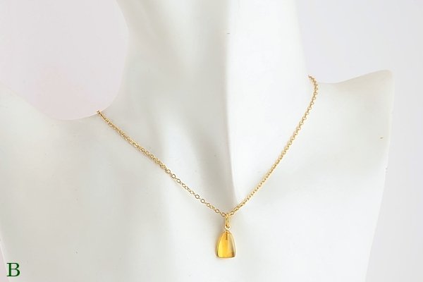 画像10: 久慈産琥珀ペンダント (10)