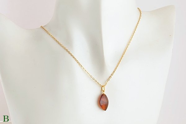 画像10: 久慈産琥珀ペンダント (10)