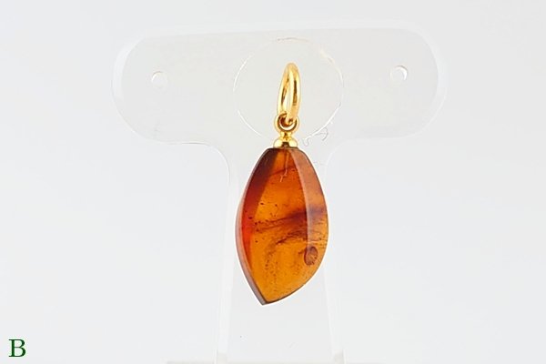 画像7: 久慈産琥珀ペンダント (7)